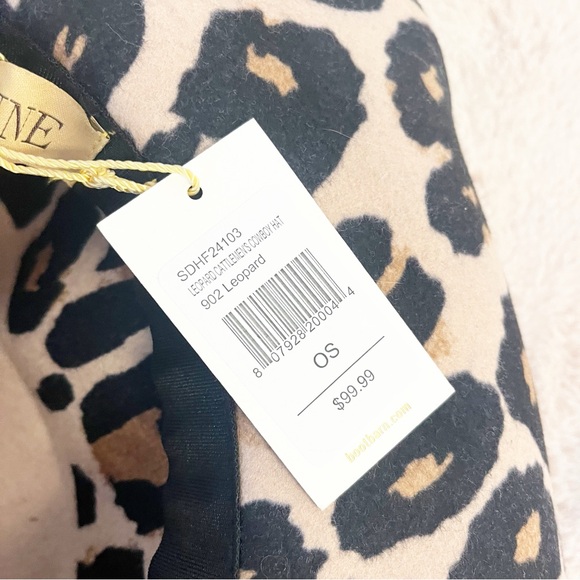 NWT SHYANNE Leopard Print Cowboy Hat with Gold Chain - Picture 6 of 8